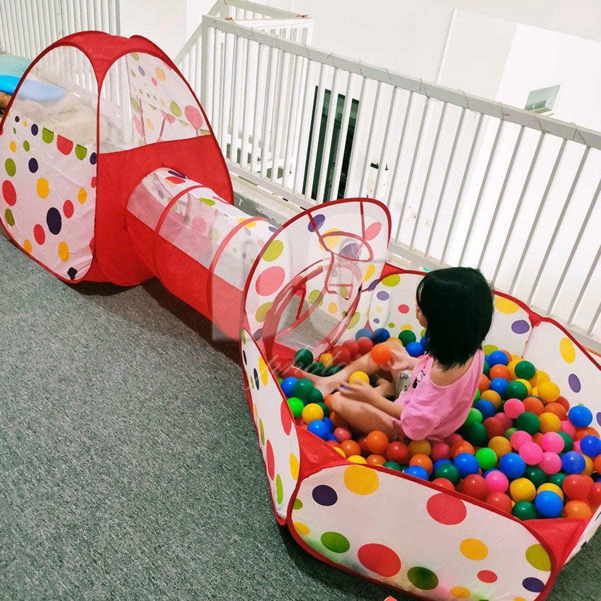 FunLand | Spielzelt, Ballpool und Tunnel in Einem - Brezella