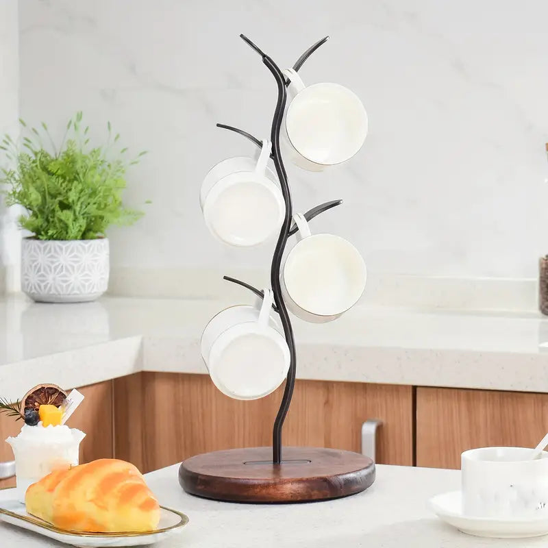 LuxeMok | Eleganter Tassenbaum mit Holz- und Eisenstruktur - Brezella