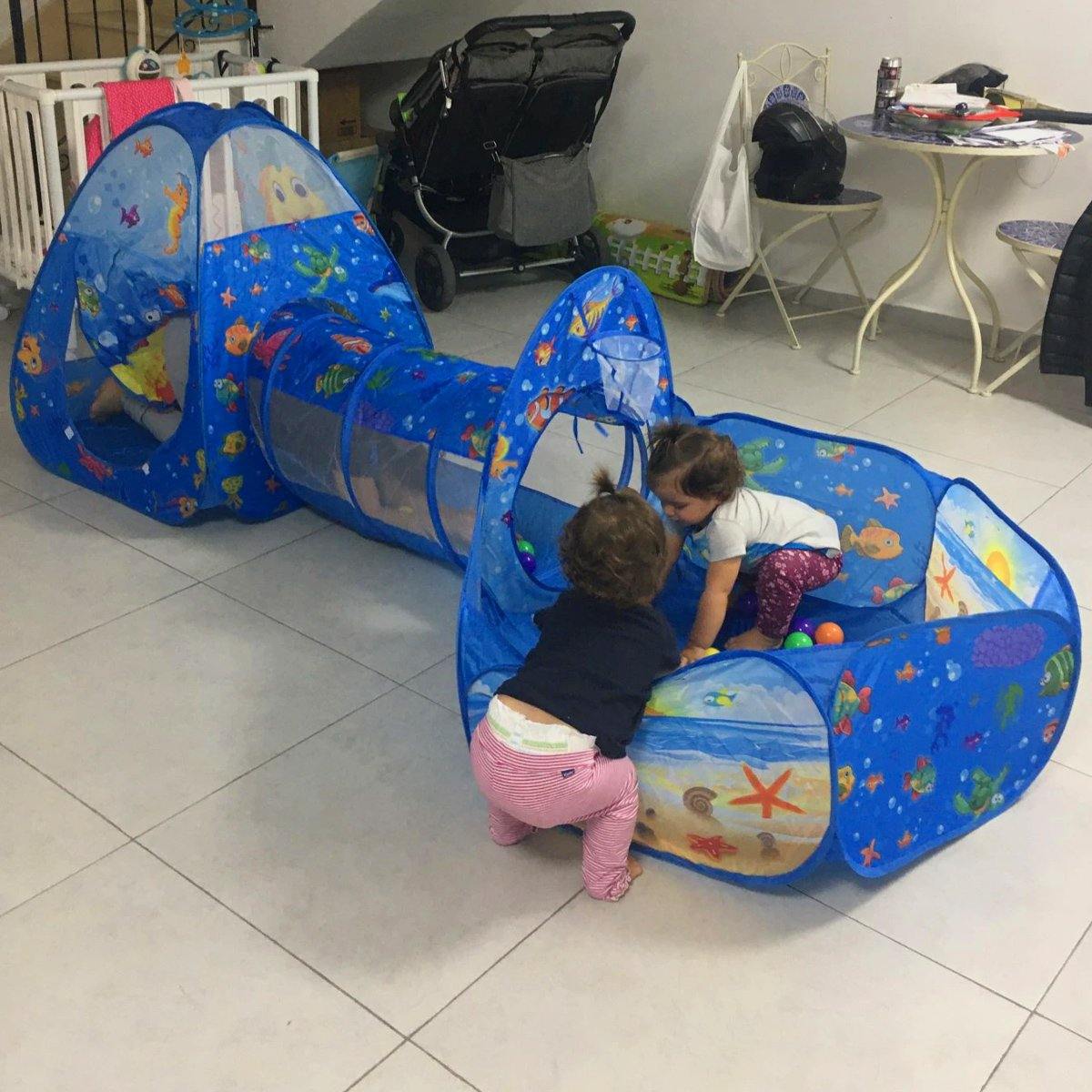 FunLand | Spielzelt, Ballpool und Tunnel in Einem - Brezella