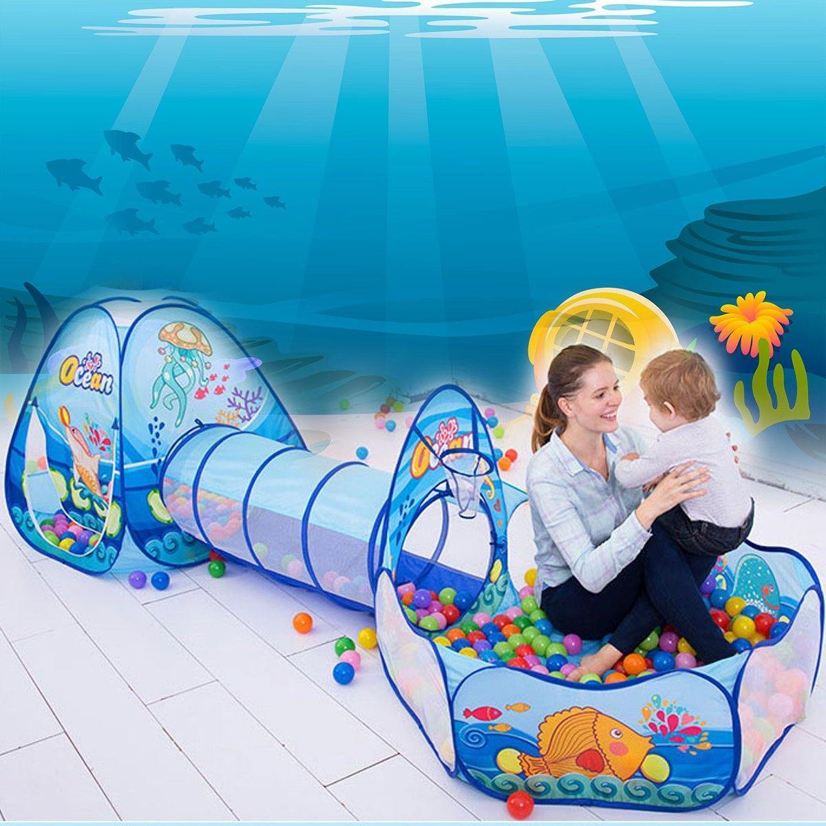 FunLand | Spielzelt, Ballpool und Tunnel in Einem - Brezella