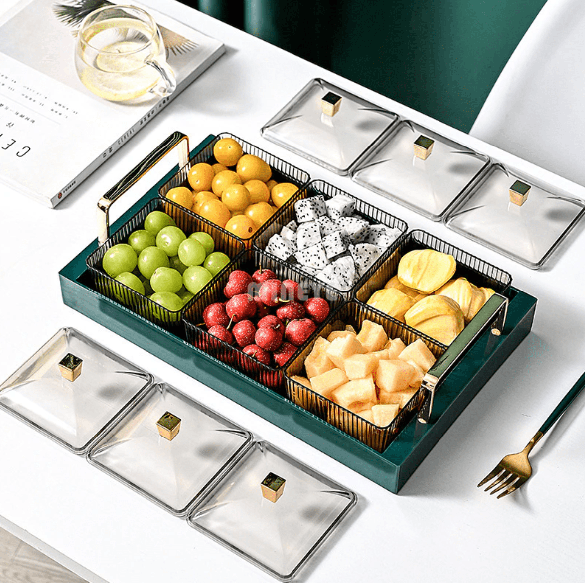 DeluxeTeller | Hochwertiges Servierblatt für Desserts und Snacks - Brezella