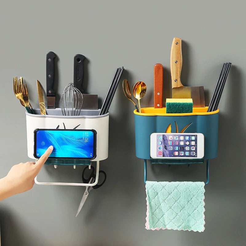 FlexiSpace | Küchen-Organizer mit Platz für Alles und Telefonhalter - Brezella