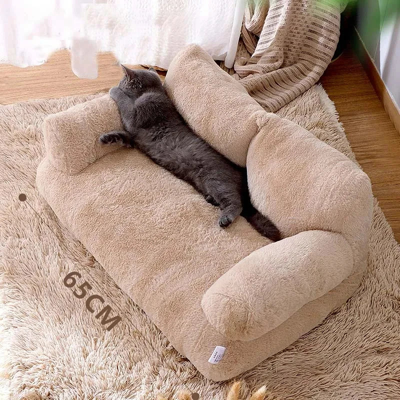 SofaPfote | Luxuriöses Katzenbett für gemütliche Wintertage - Brezella