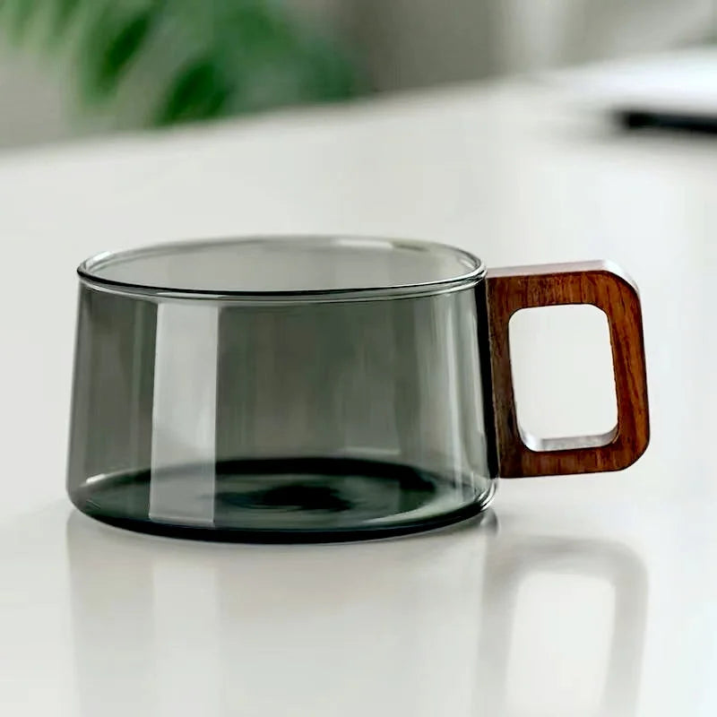 NatureSip | Borosilikat-Glasmug mit stilvollen Holzdetails - Brezella