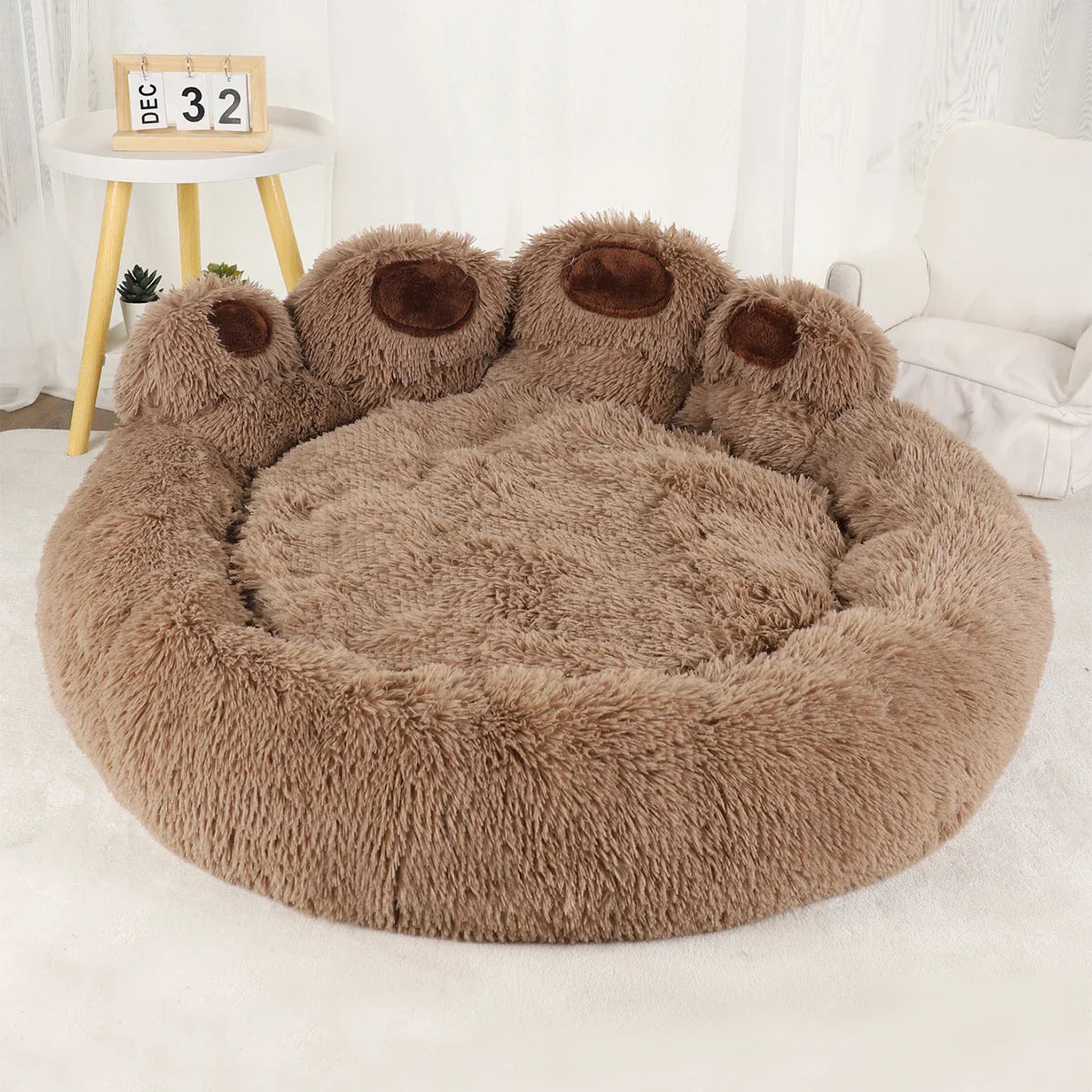 FluffHaven | Weiches Hundebett mit waschbarem Bezug - Brezella