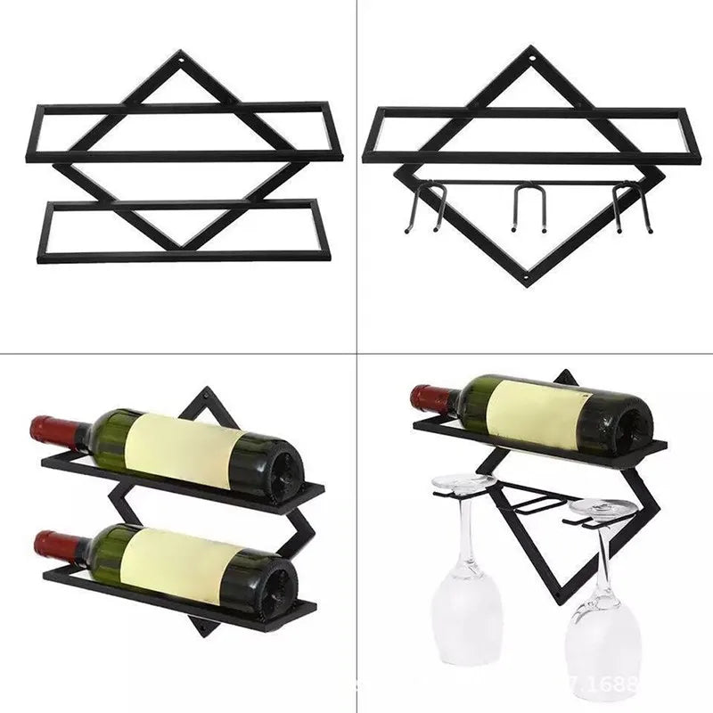 VinoGlanz | Elegantes Weinregal für besonderen Charme - Brezella