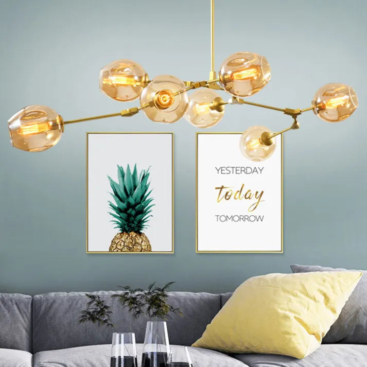 OrbitGlow | Sputnik-Hängelampe mit einzigartigen Glasbubbles - Brezella