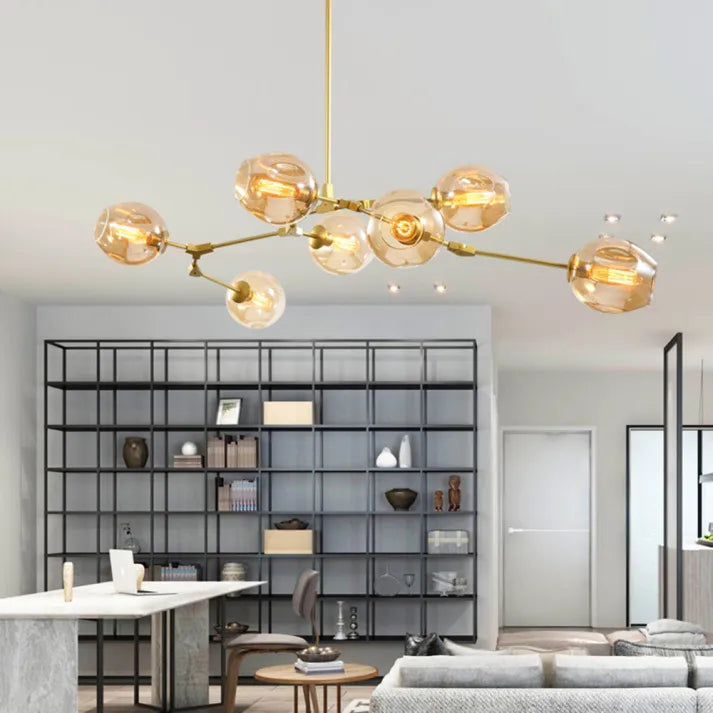 OrbitGlow | Sputnik-Hängelampe mit einzigartigen Glasbubbles - Brezella