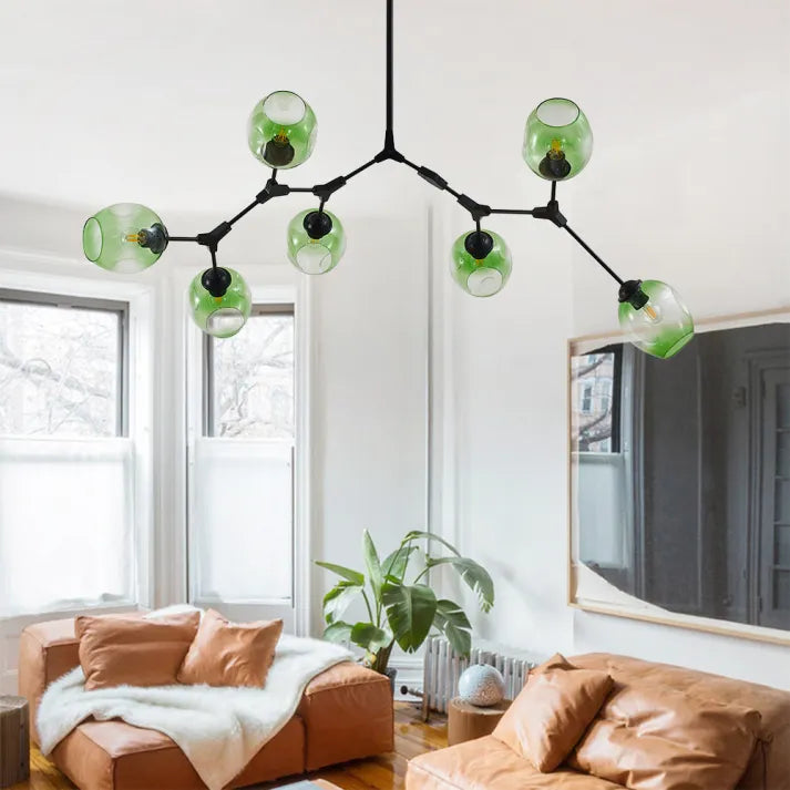 OrbitGlow | Sputnik-Hängelampe mit einzigartigen Glasbubbles - Brezella