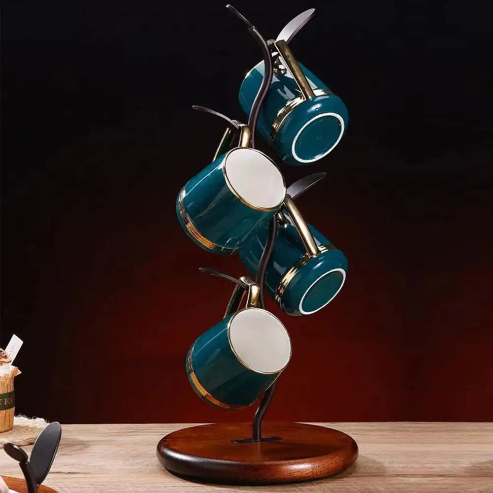 LuxeMok | Eleganter Tassenbaum mit Holz- und Eisenstruktur - Brezella