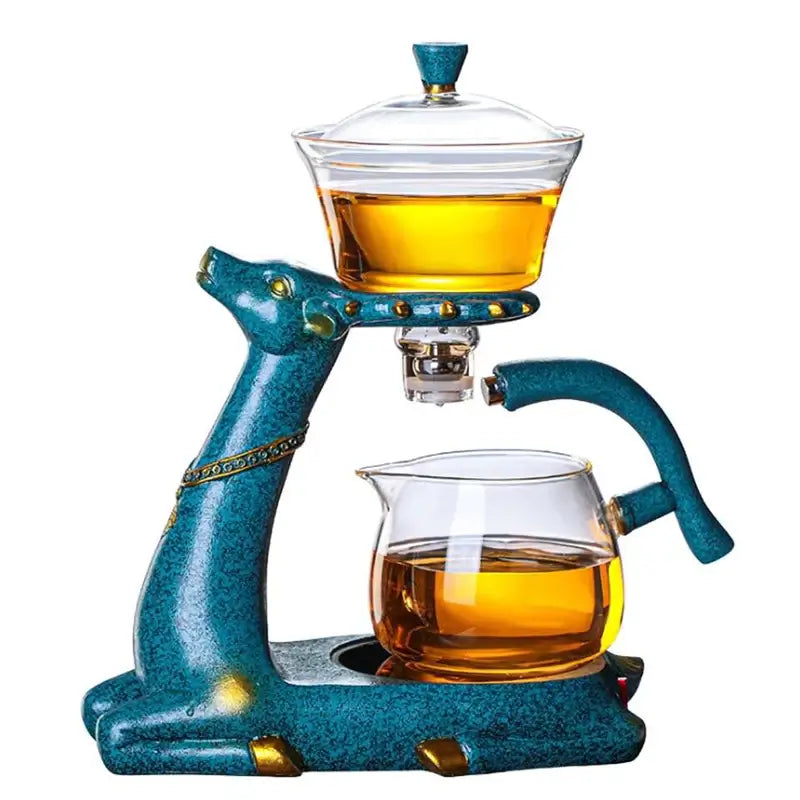 DeerBrew | Elegante Teekanne mit Magnet-Infuser und Hirschmotiv