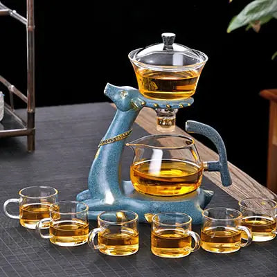 DeerBrew | Elegante Teekanne mit Magnet-Infuser und Hirschmotiv