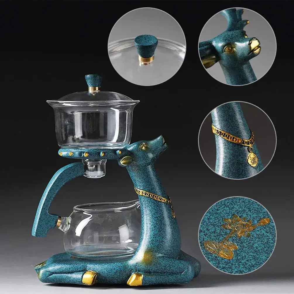 DeerBrew | Elegante Teekanne mit Magnet-Infuser und Hirschmotiv