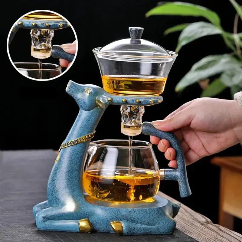 DeerBrew | Elegante Teekanne mit Magnet-Infuser und Hirschmotiv