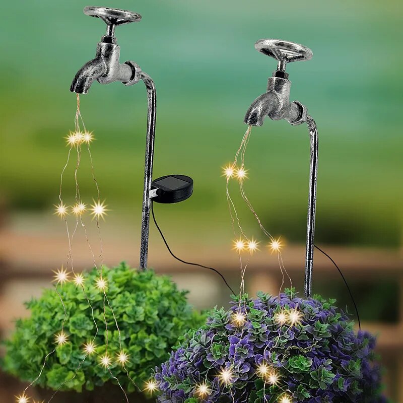 SunTap | Stilvolle LED-Wasserhahn-Dekoration mit Solarenergie - Brezella