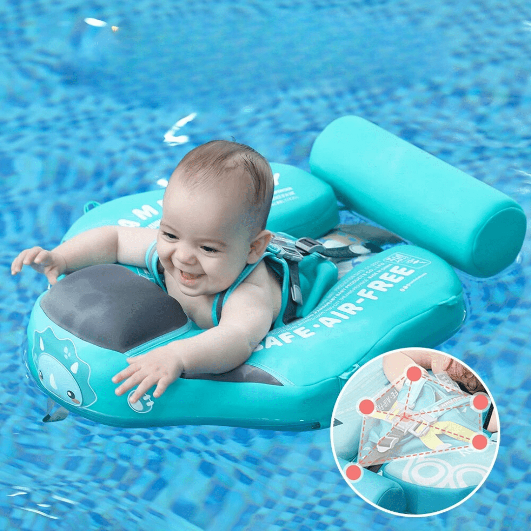 WasserFlot | Nicht-Aufblasbare Schwimmhilfe mit Sicherheitsgurten - Brezella
