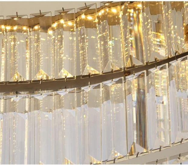 Elegante Runde Deckenleuchte In Gold