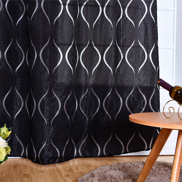 VivaLace | Atmosphärischer Transparent-Voile mit stilvollem Motiv - Brezella