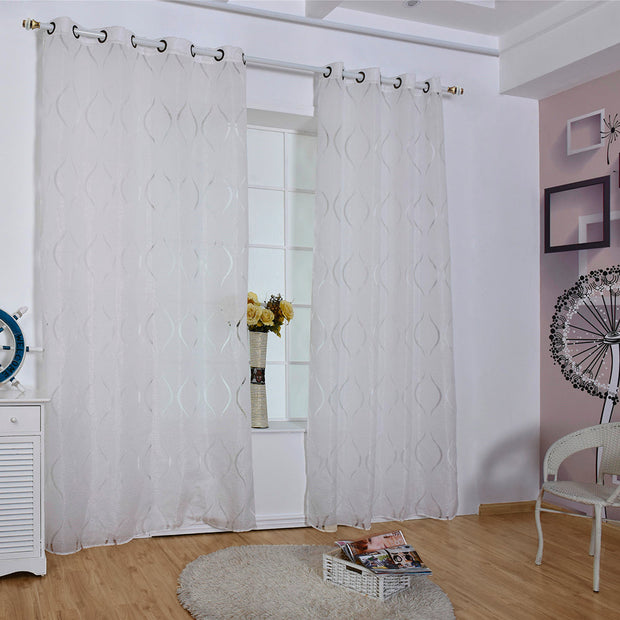 VivaLace | Atmosphärischer Transparent-Voile mit stilvollem Motiv - Brezella