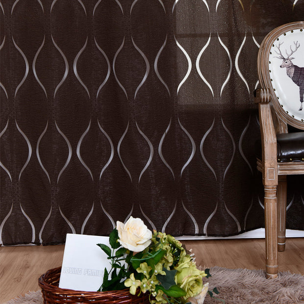 VivaLace | Atmosphärischer Transparent-Voile mit stilvollem Motiv - Brezella