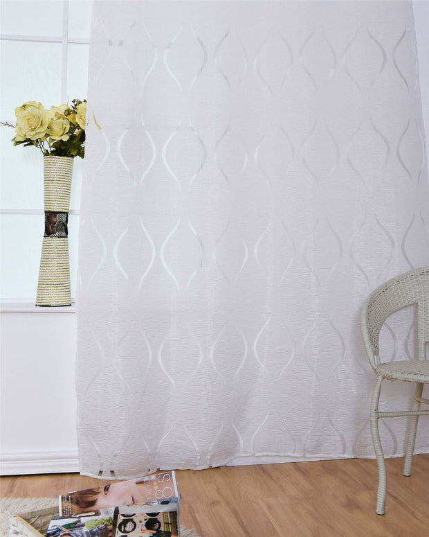 VivaLace | Atmosphärischer Transparent-Voile mit stilvollem Motiv - Brezella