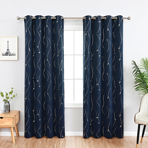 LumiStella | Stilvolle Vorhänge mit elegantem Sternendesign - Brezella
