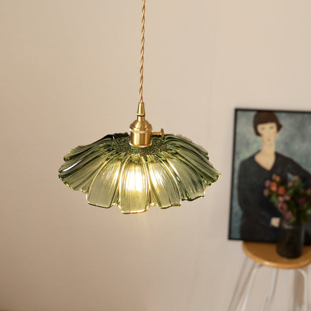 Vintage Hängelampen mit Blumenmuster