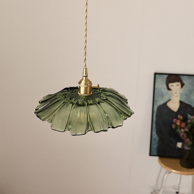 Vintage Hängelampen mit Blumenmuster