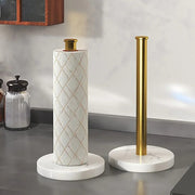 MarbleLux | Eleganter Küchenrollenhalter mit Marmor und Goldakzenten - Brezella