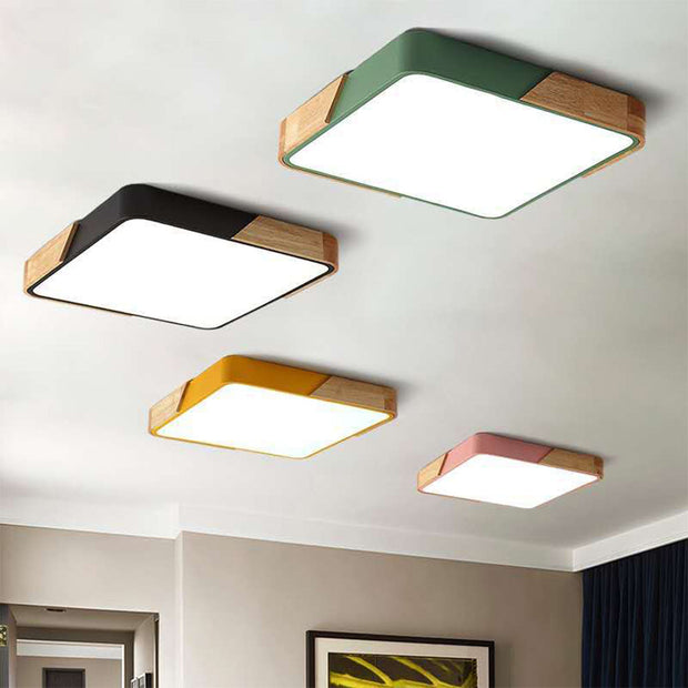 Moderne Farbe Pop Quadratische LED Deckenleuchte