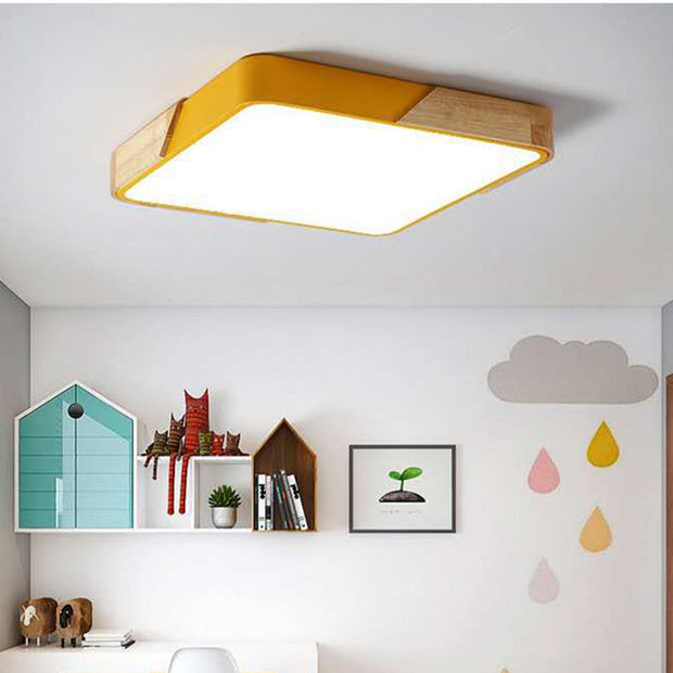 Moderne Farbe Pop Quadratische LED Deckenleuchte