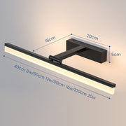 Mattschwarze LED Wandleuchte Für Den Schminktisch