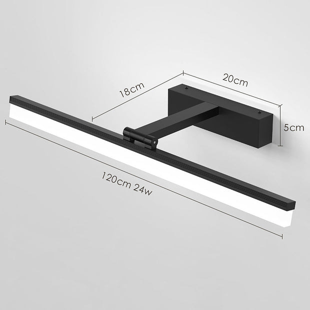 Mattschwarze LED Wandleuchte Für Den Schminktisch