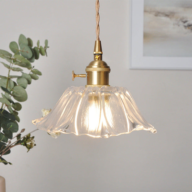 Vintage Hängelampen mit Blumenmuster
