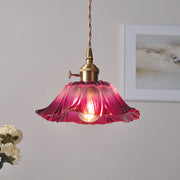 Vintage Hängelampen mit Blumenmuster
