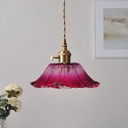 Vintage Hängelampen mit Blumenmuster