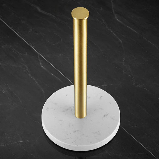 MarbleLux | Eleganter Küchenrollenhalter mit Marmor und Goldakzenten - Brezella