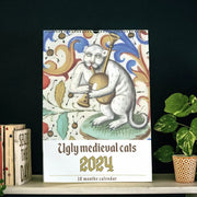 FelineChronik | Kunstvolle Katzenkalender für 2024 mit Historischen Akzenten - Brezella