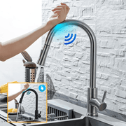 TouchSteel | Intelligente Küchenarmatur mit Bewegungssensor - Brezella