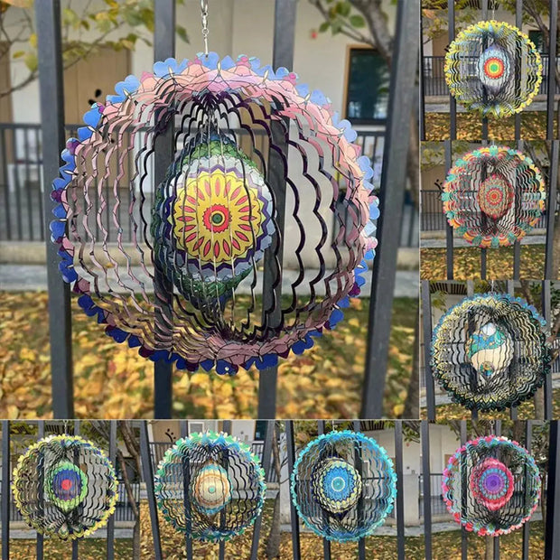 LichtBrise | 3D Windspiel für Farbige Gartenatmosphäre - Brezella