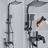 AquaBrass | Luxus-Messing-Duscharmatur mit Regenbrause - Brezella