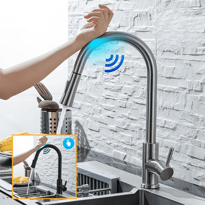 TouchSteel | Intelligente Küchenarmatur mit Bewegungssensor - Brezella