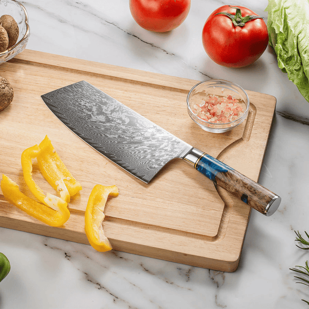 VivoCleaver | Elegantes Fleischmesser aus Damaststahl - Brezella