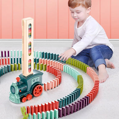 KleinZug | Dominospiel mit Automatischer Bewegung für Kreatives Spielen - Brezella