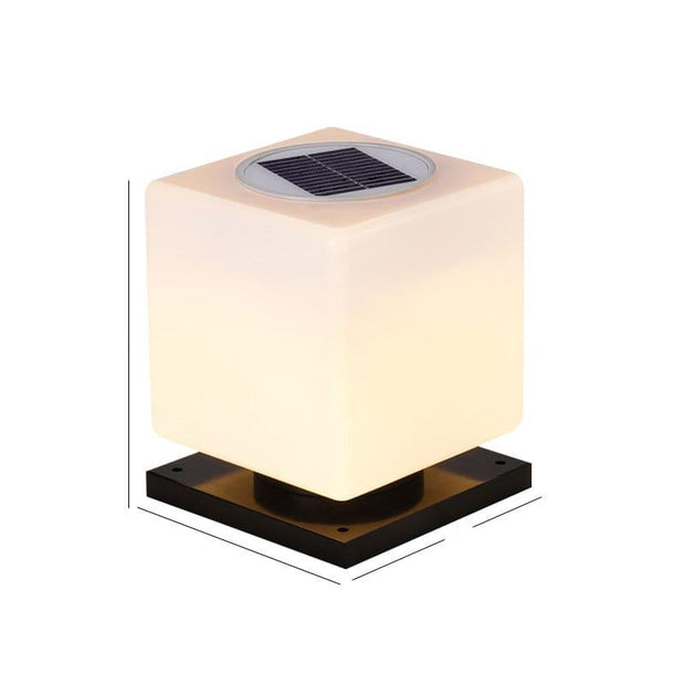 GlowBlock | Elegante kubische Solarlampe für Außenbereiche - Brezella