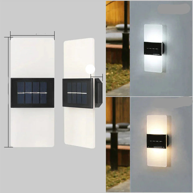 EcoShine | Wetterfeste Solar-Wandlampe für stimmungsvolle Beleuchtung - Brezella