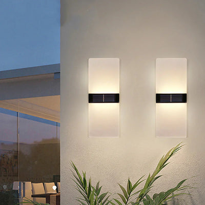 EcoShine | Wetterfeste Solar-Wandlampe für stimmungsvolle Beleuchtung - Brezella