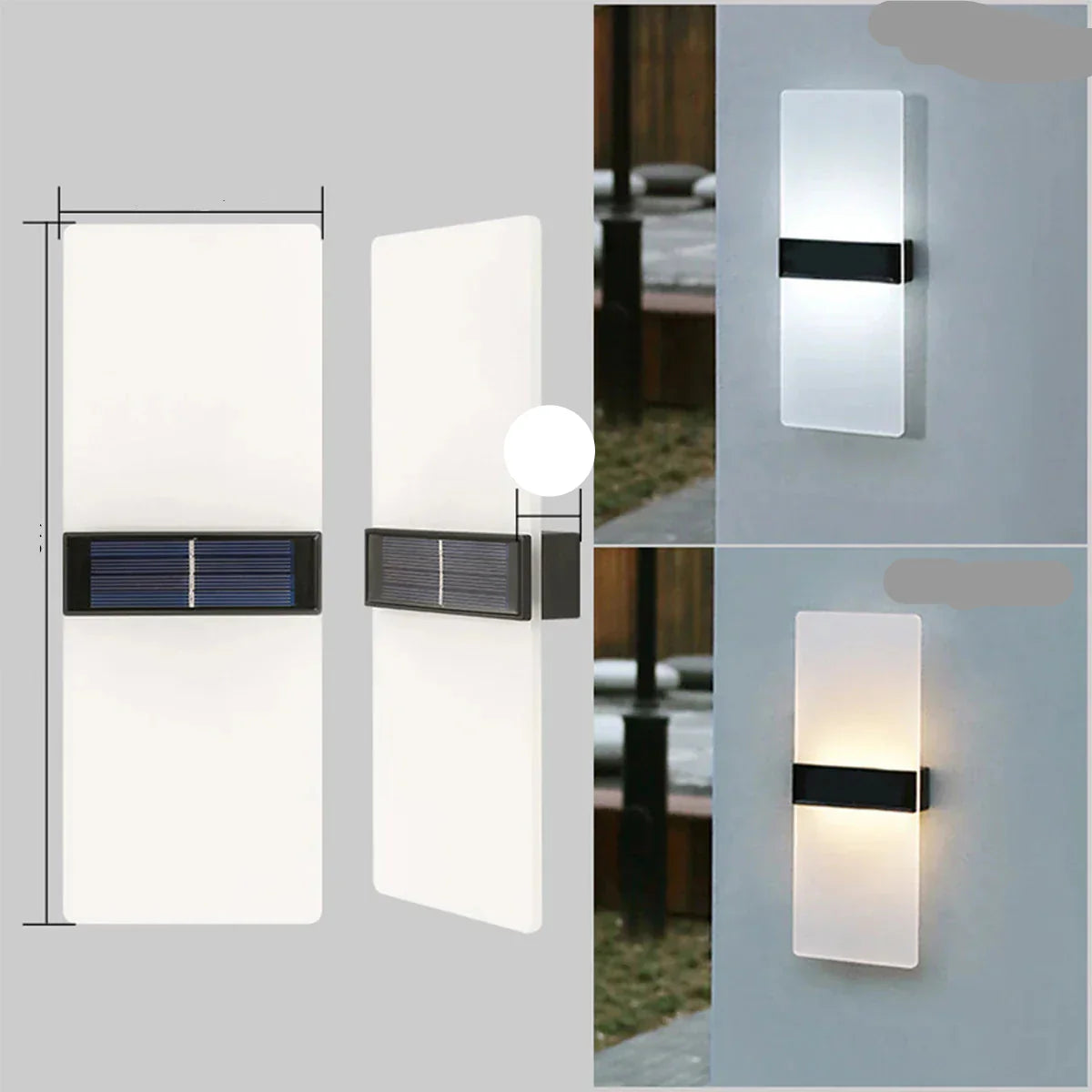 EcoShine | Wetterfeste Solar-Wandlampe für stimmungsvolle Beleuchtung - Brezella