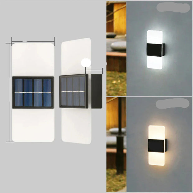 EcoShine | Wetterfeste Solar-Wandlampe für stimmungsvolle Beleuchtung - Brezella