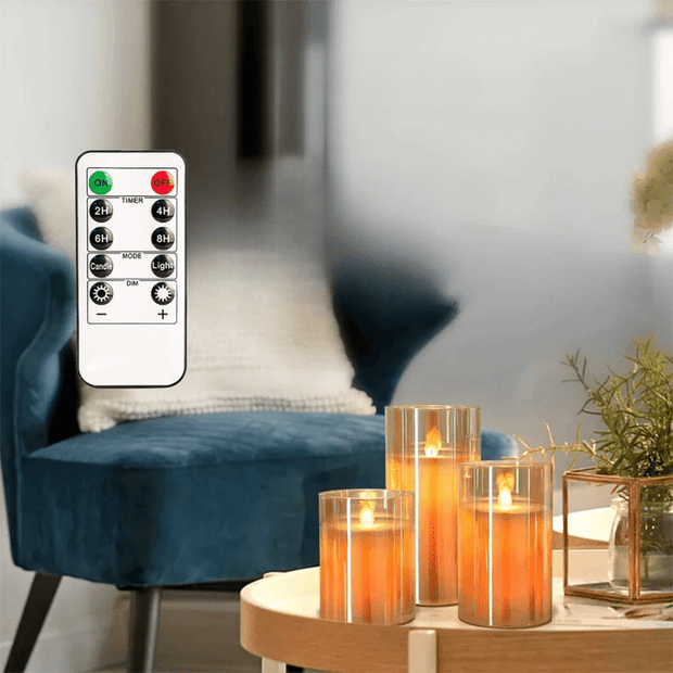GlühLuxe | Realistische LED-Kerzen für stimmungsvolle Beleuchtung - Brezella